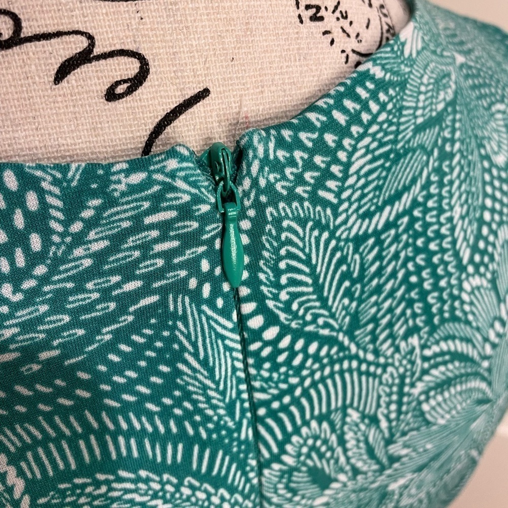 London Times Green Belted Dress size 12 - Picture 6 of 12